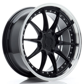 Cerchio in Lega JAPAN RACING JR41 19x8,5 ET15-35 5H con foratura su misura Gloss Black w/ Machined Lip