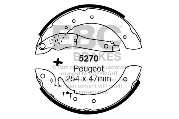 Ganasce freno EBC posteriori per Peugeot 505