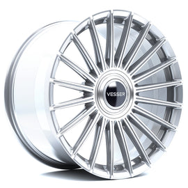 Cerchio in Lega VESSER VSR5 21x11 ET10-50 con foratura su misura Silver Machined Face