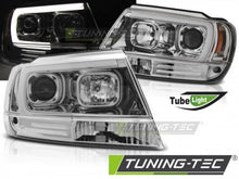 Carica l&#39;immagine nel visualizzatore di Gallery, Fari Anteriori CHRYSLER JEEP GRAND CHEROKEE 99-05.05 TUBE LIGHT CHROME
