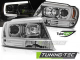 Fari Anteriori CHRYSLER JEEP GRAND CHEROKEE 99-05.05 TUBE LIGHT CHROME