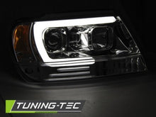 Carica l&#39;immagine nel visualizzatore di Gallery, Fari Anteriori CHRYSLER JEEP GRAND CHEROKEE 99-05.05 TUBE LIGHT CHROME
