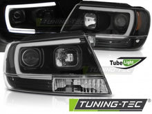 Carica l&#39;immagine nel visualizzatore di Gallery, Fari Anteriori CHRYSLER JEEP GRAND CHEROKEE 99-05.05 TUBE LIGHT BLACK
