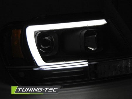 Fari Anteriori CHRYSLER JEEP GRAND CHEROKEE 99-05.05 TUBE LIGHT BLACK