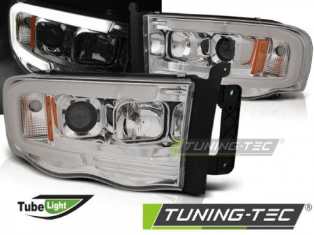 Fari Anteriori DODGE RAM 02-06 TUBE LIGHT CHROME