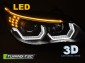 Carica l&#39;immagine nel visualizzatore di Gallery, Fari Anteriori ANGEL EYES LED 3 Porte BLACK per BMW Serie 5 E60 E61 03-07