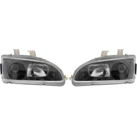 Fari anteriori Denji interno nero Honda Civic Mk5 EG EH EJ