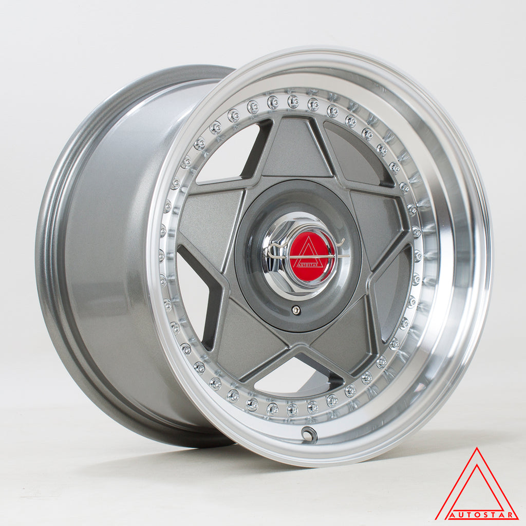 Cerchio in lega Autostar Centro 15x8.25 4x100/4x108 ET20 Gunmetal