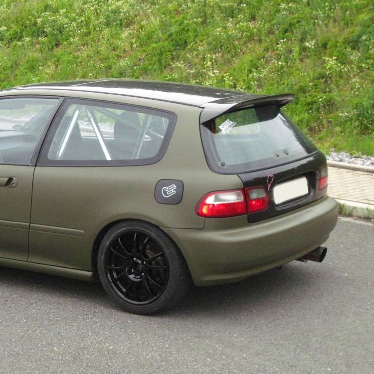 Spoiler Posteriore Spoon Style con Terzo Stop SK-Import Vetroresina Honda Civic EG - foto 5