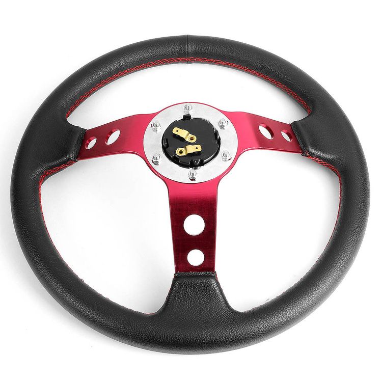 Volante Sportivo Drift Corona Profonda SK-Import Pelle 350mm 75mm - foto 9
