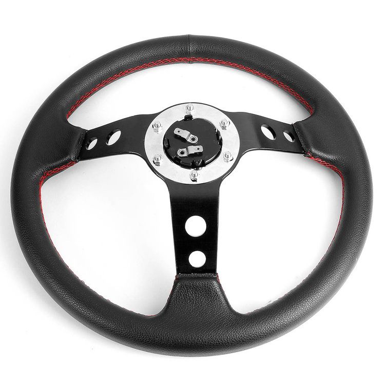 Volante Sportivo Drift Corona Profonda SK-Import Pelle 350mm 75mm - foto 3