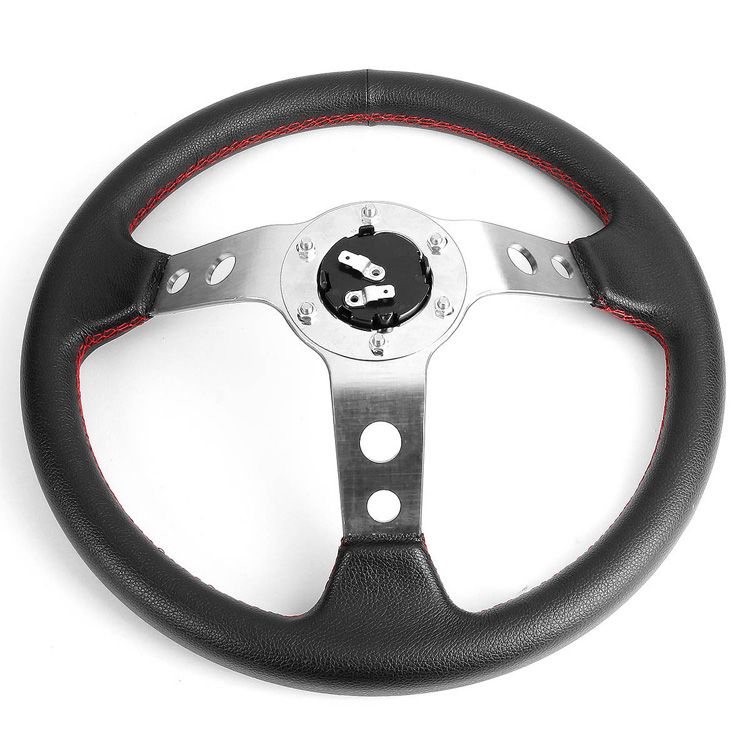Volante Sportivo Drift Corona Profonda SK-Import Pelle 350mm 75mm - foto 6
