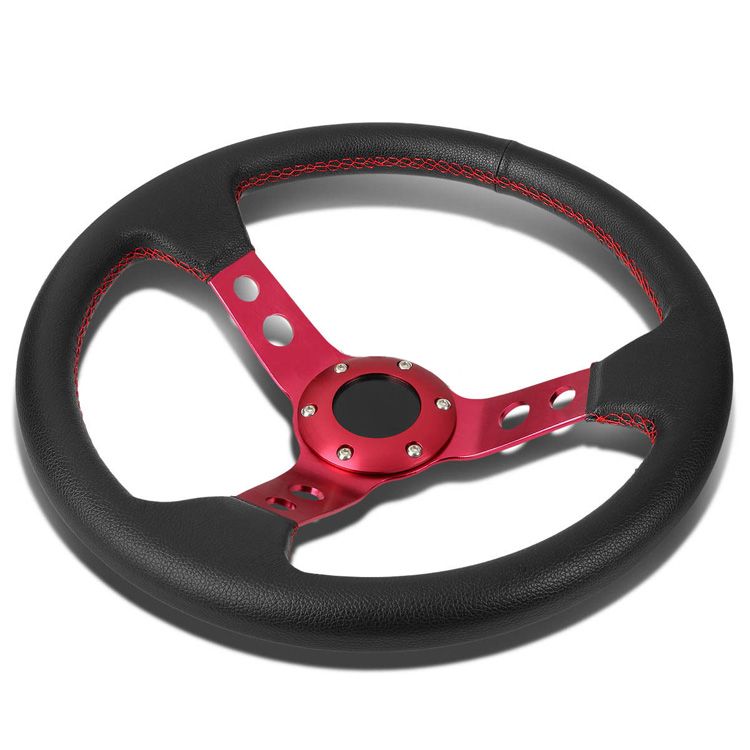 Volante Sportivo Drift Corona Profonda SK-Import Pelle 350mm 75mm - foto 8
