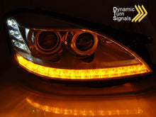 Carica l'immagine nel visualizzatore di Gallery, Fari Anteriori Cromati Xenon Daylight per Mercedes Classe S (W221) 2005-2009