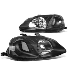 Carica l'immagine nel visualizzatore di Gallery, Fari Anteriori JDM Style SK-Import Neri Regolazione Manuale Honda Civic EK EJ Facelift Phase 2