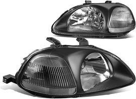 Fari Anteriori JDM Style SK-Import Neri Regolazione Manuale Honda Civic EK EJ Pre Facelift Phase 1
