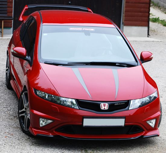 Lip Paraurti Anteriore Mugen Style SK-Import Vetroresina Civic FN FK - foto 2