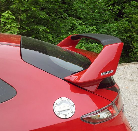 Spoiler Posteriore Mugen Style Regolabile 2 Livelli SK-Import Honda Civic FN FK Vetroresina - foto 3