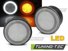 Indicatori di direzione anteriori a LED con luce di posizione aggiuntiva CHRYSLER JEEP WRANGLER JK 07-18 LED WHITE