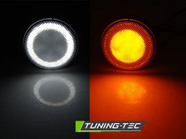 Indicatori di direzione anteriori a LED con luce di posizione aggiuntiva CHRYSLER JEEP WRANGLER JK 07-18 LED WHITE