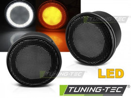 Indicatori di direzione anteriori a LED con luce di posizione aggiuntiva CHRYSLER JEEP WRANGLER JK 07-18 LED SMOKE