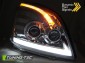 Carica l&#39;immagine nel visualizzatore di Gallery, Fari Anteriori TOYOTA LAND CRUISER 120 03-09 TUBE LIGHT Sequenziali LED CHROME