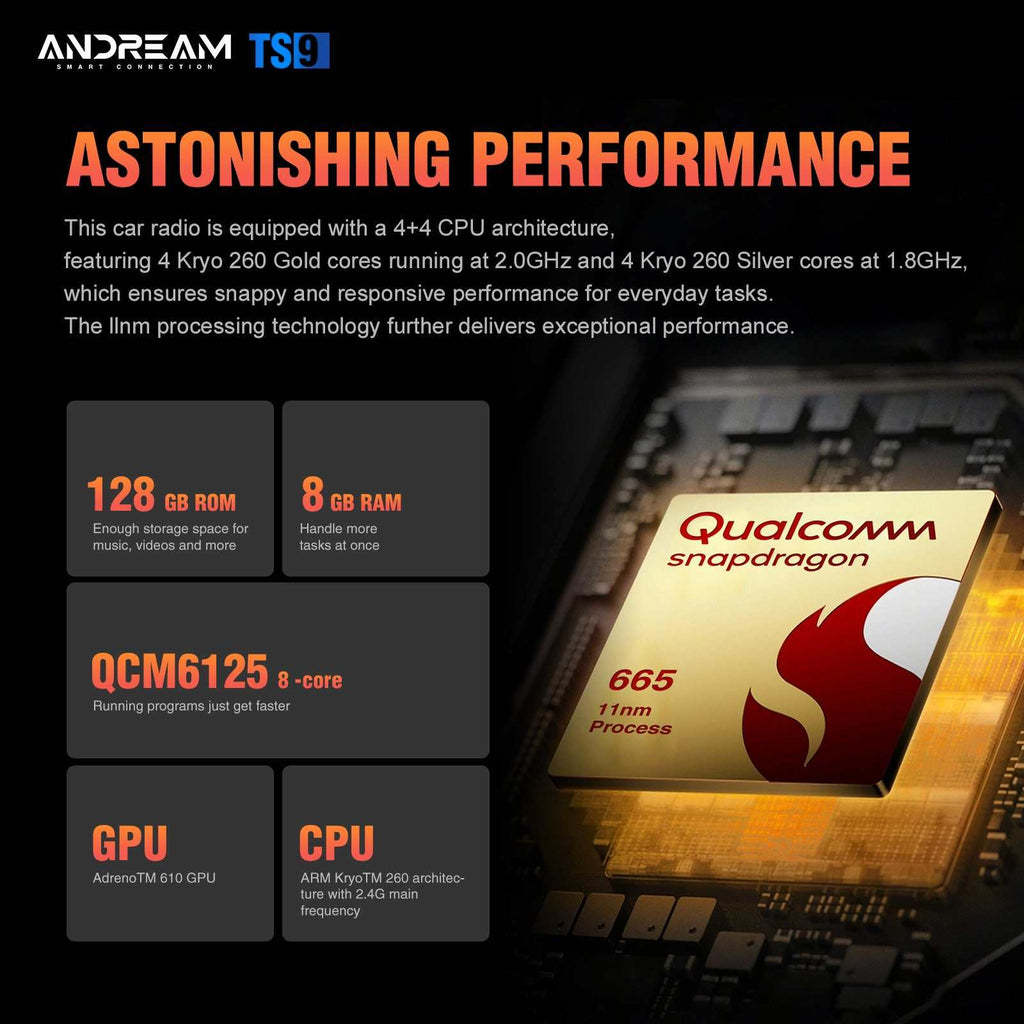 Andream Autoradio Android 14 BMW E39 E53, Wireless Carplay, Audio DTS