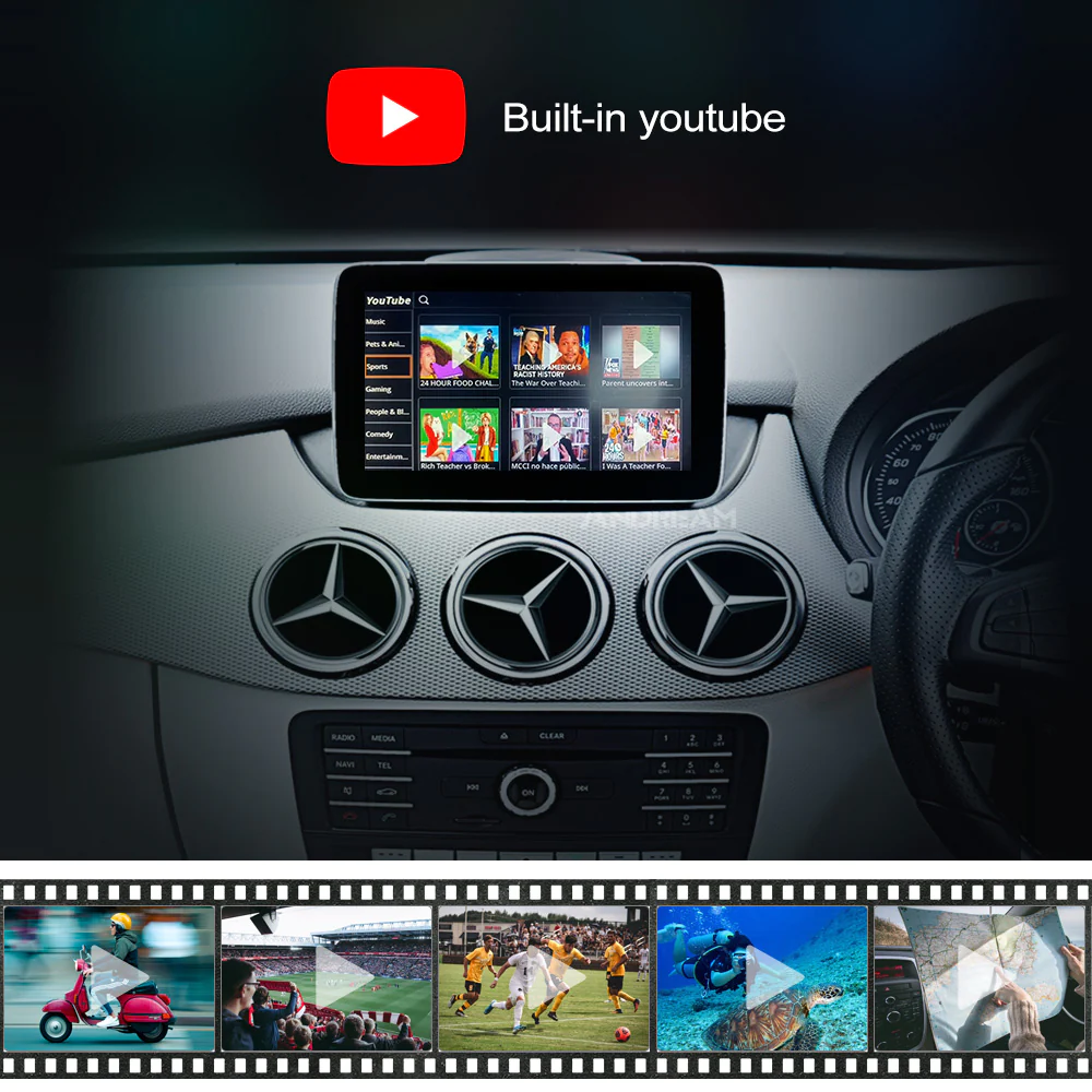 Wireless CarPlay Android Auto MMI Interface Adapter Prime Retrofit Mercedes Benz NTG 4.5 4.7 4.8 5.0 5.1 Mirror Link Navigation Box Kit