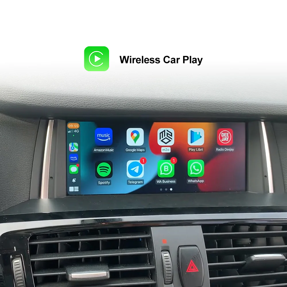 Wireless Apple CarPlay Android Auto 8.8" Multimedia BMW X3 F25 X4 F26 CIC NBT Touch Screen Wifi Bluetooth GPS Idrive Steering Wheel