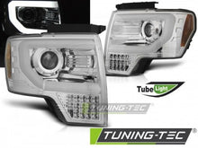 Carica l&#39;immagine nel visualizzatore di Gallery, Fari Anteriori FORD F150 MK12 08-14 TUBE LIGHT CHROME