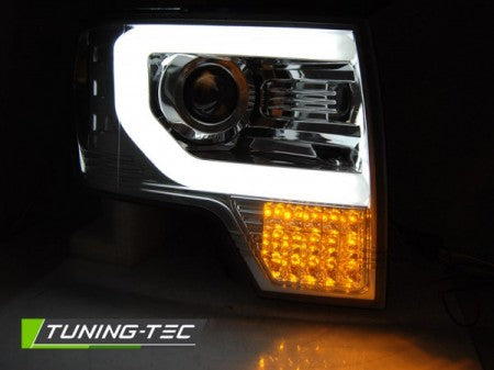 Fari Anteriori FORD F150 MK12 08-14 TUBE LIGHT CHROME