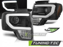 Carica l&#39;immagine nel visualizzatore di Gallery, Fari Anteriori FORD F150 MK12 08-14 TUBE LIGHT BLACK