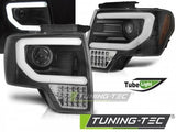 Fari Anteriori FORD F150 MK12 08-14 TUBE LIGHT BLACK