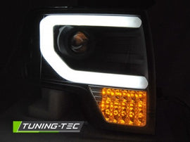 Fari Anteriori FORD F150 MK12 08-14 TUBE LIGHT BLACK