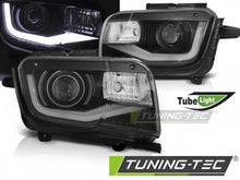 Carica l&#39;immagine nel visualizzatore di Gallery, Fari Anteriori CHEVROLET CAMARO 09-13 TUBE LIGHT BLACK
