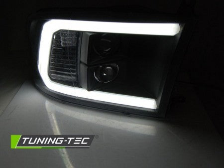Fari Anteriori DODGE RAM 09-18 TUBE LIGHT BLACK