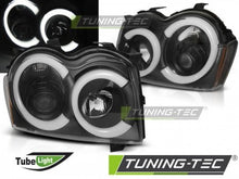 Carica l&#39;immagine nel visualizzatore di Gallery, Fari Anteriori CHRYSLER JEEP GRAND CHEROKEE 05-08 BLACK TUBE LIGHT