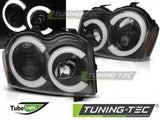 Fari Anteriori CHRYSLER JEEP GRAND CHEROKEE 05-08 BLACK TUBE LIGHT