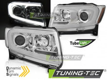 Carica l&#39;immagine nel visualizzatore di Gallery, Fari Anteriori CHRYSLER JEEP GRAND CHEROKEE 11-13 CHROME TUBE LIGHT SEQ