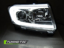 Fari Anteriori CHRYSLER JEEP GRAND CHEROKEE 11-13 CHROME TUBE LIGHT SEQ