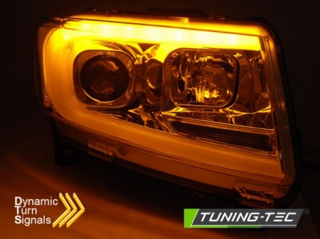 Fari Anteriori CHRYSLER JEEP GRAND CHEROKEE 11-13 CHROME TUBE LIGHT SEQ