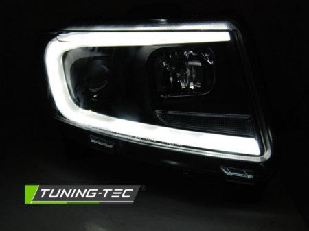 Fari Anteriori CHRYSLER JEEP GRAND CHEROKEE 11-13 BLACK TUBE LIGHT SEQ