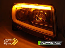 Carica l&#39;immagine nel visualizzatore di Gallery, Fari Anteriori CHRYSLER JEEP GRAND CHEROKEE 11-13 BLACK TUBE LIGHT SEQ