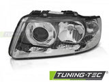 Fari Anteriori CHROME Lato Sinistro TYC per AUDI A3 8L 00-03