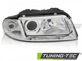 Fari Anteriori CHROME Lato Destro TYC per AUDI A4 B5 99-00