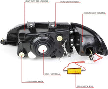 Carica l'immagine nel visualizzatore di Gallery, Fari Anteriori LED DRL SK-Import Neri Honda Civic EG EJ con Frecce Angolari - foto 3