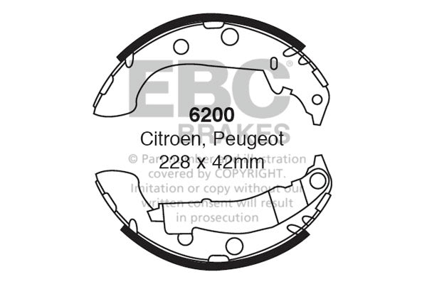 Ganasce freno EBC posteriori per Peugeot 306