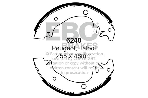 Ganasce freno EBC posteriori per Peugeot 505