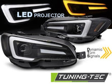 Carica l&#39;immagine nel visualizzatore di Gallery, Fari Anteriori LED DRL BLACK per SUBARU WRX VA GJ 14-22