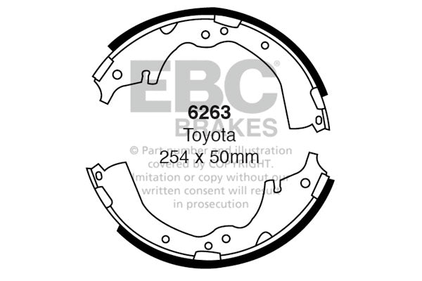 Ganasce freno EBC posteriori per Toyota Spacecruiser YR21